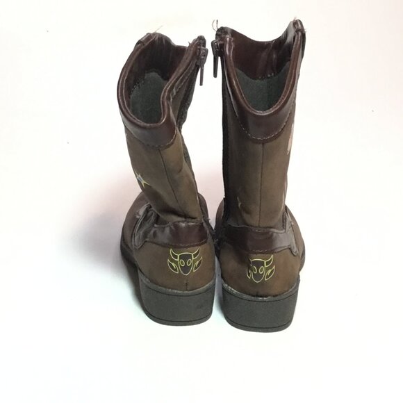 Disney Pixar Toy Story Woody & Bullseye Toddler Boys Size 11 Brown Cowboy Boots - Picture 3 of 9